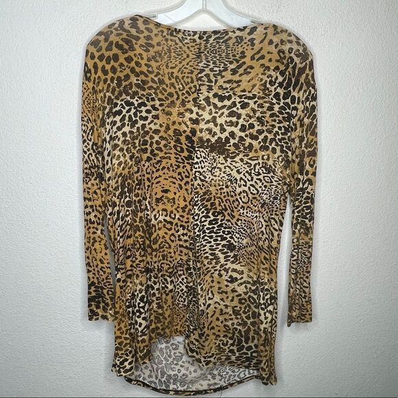 Faded Glory Animal Print Layered Top - Picture 3 of 6